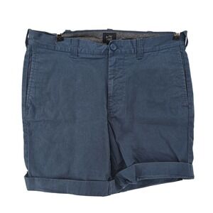 J.Crew Men's 33 Flex Chino Shorts Navy‎ Blue 8" Inseam Flat Front Casual